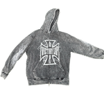 VLV3 "SPIDERWEB" ACID WASH ZIP-UP