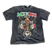 VLV3 "MEXICO WORLDCUP" ACID WASH BLACK SHIRT