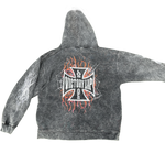 VLV3 "SPIDERWEB" ACID WASH ZIP-UP