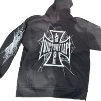 VLV3 "SPIDERWEB" FADED BLACK PULLOVER