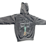 VLV3 "USA WORLDCUP" FADED BLACK ZIP-UP