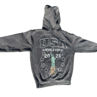 VLV3 "USA WORLDCUP" FADED BLACK ZIP-UP