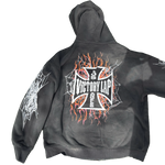 VLV3 "SPIDERWEB" FADED BLACK PULLOVER