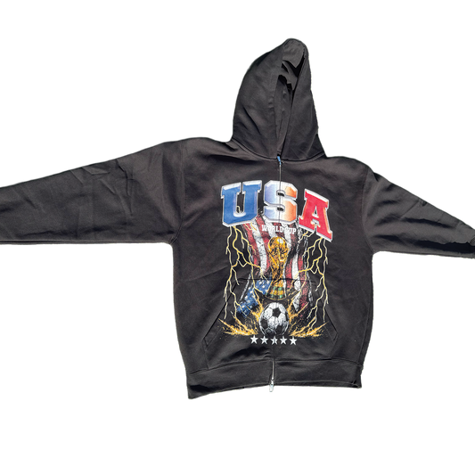 VLV3 "USA WORLDCUP" BLACK ZIP-UP