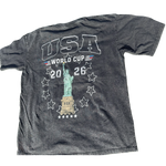 VLV3 "USA WORLDCUP" ACID WASH BLACK SHIRT