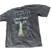 VLV3 "USA WORLDCUP" ACID WASH BLACK SHIRT